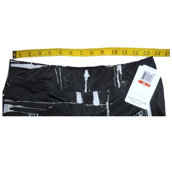 $88 Nautica Metropolis Leggings Pants XSmall 0 2 Black Allover Print Fitted NWT - Picture 7 of 12